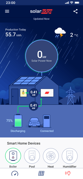 mySolarEdge power flow_screenshot_night