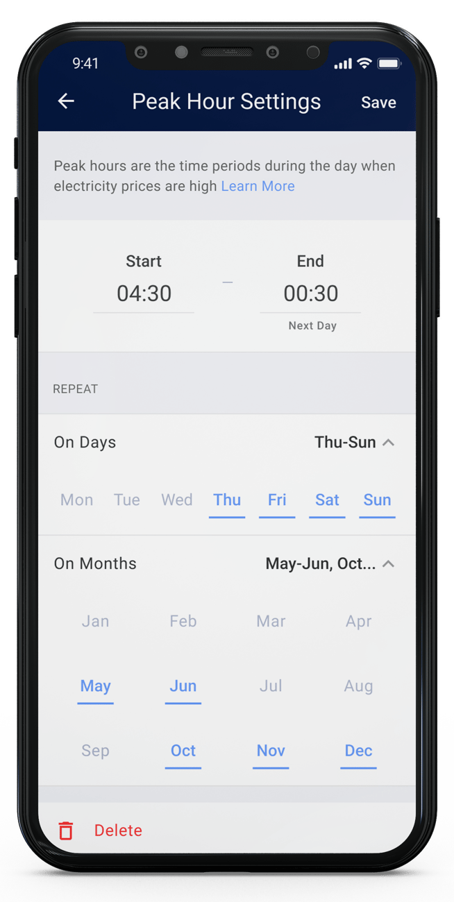 SolarEdge Batteries Time-of-use mode